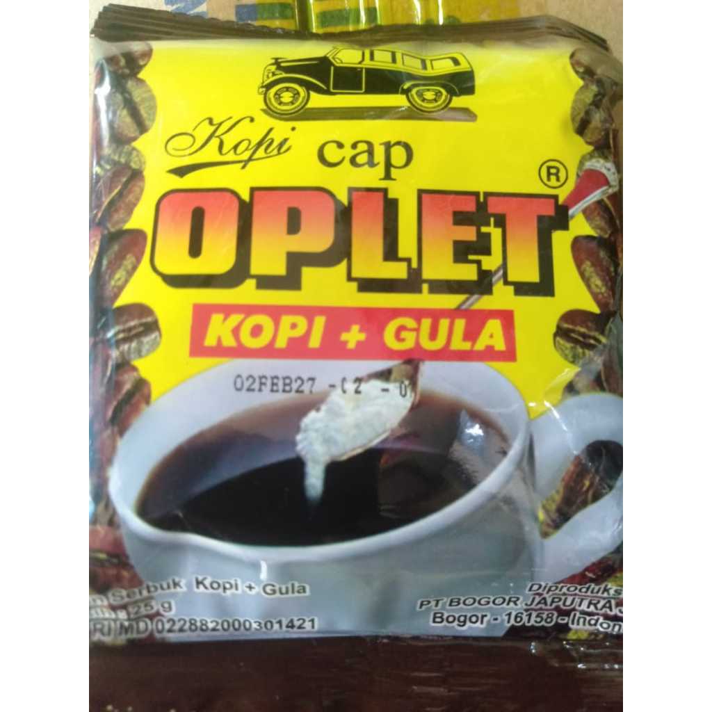 Kopi Oplet Kuning Plus Gula Legendaris Bogor (20 Sachet)