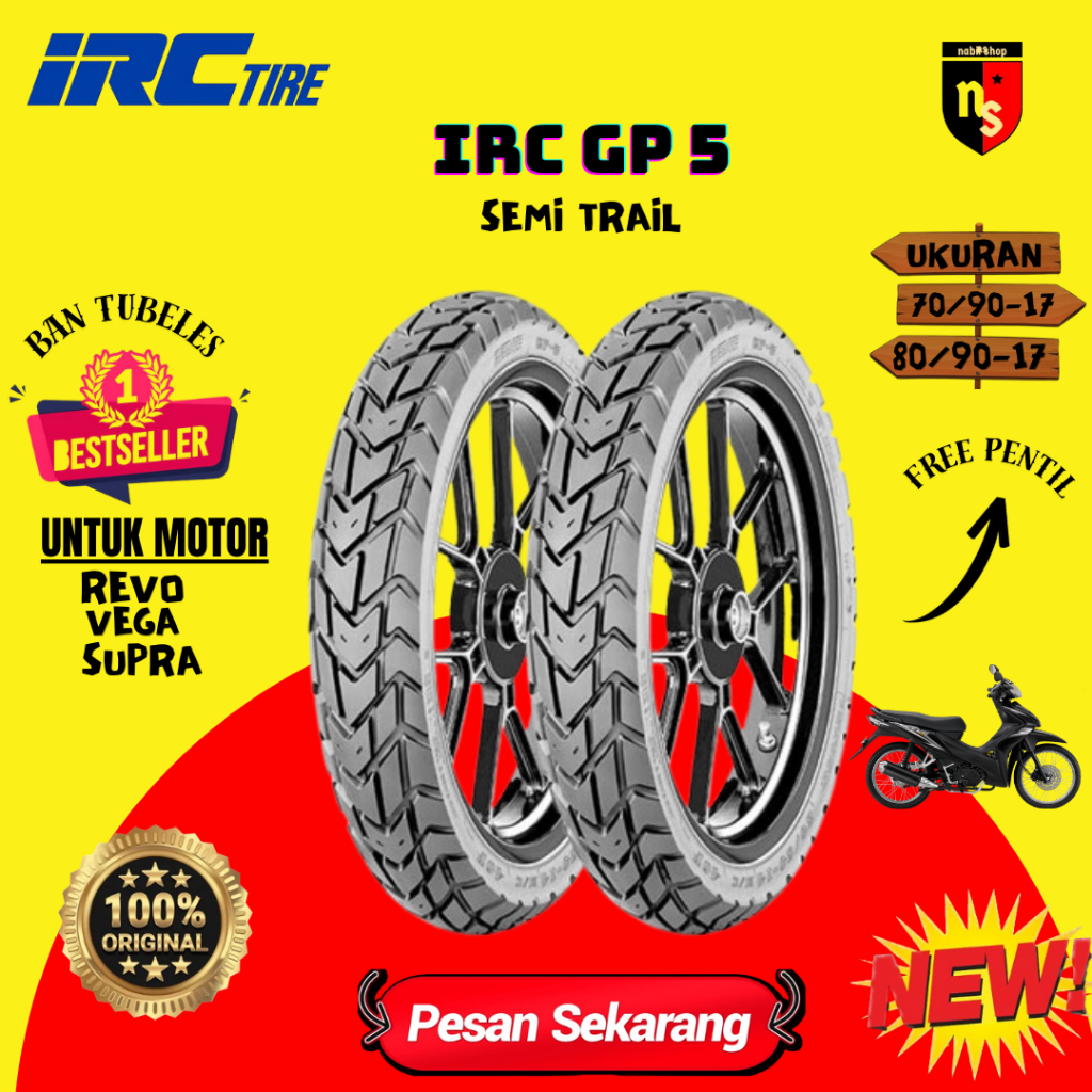 Ban Motor IRC GP-5 80/90 Ring 17 Tubles