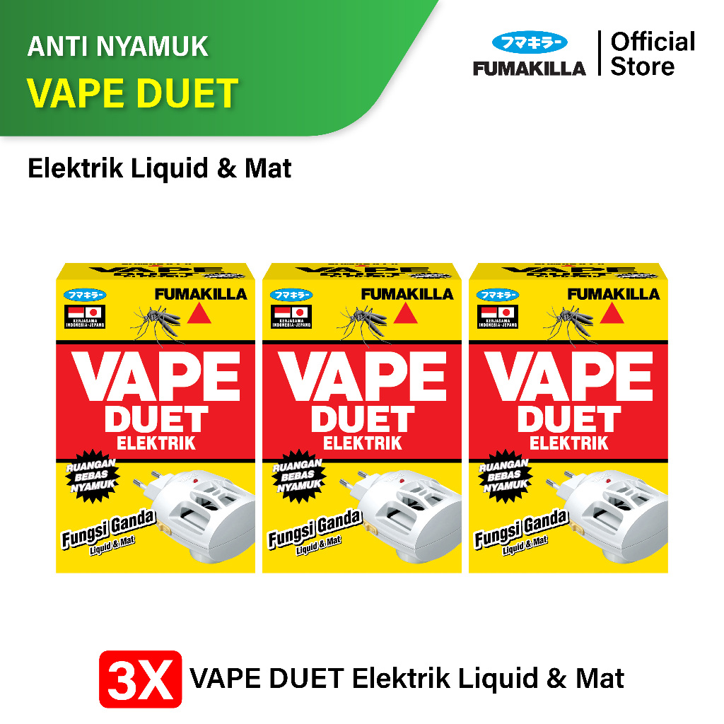 Fumakilla Vape Duet Elektrik (Paket Isi 3)