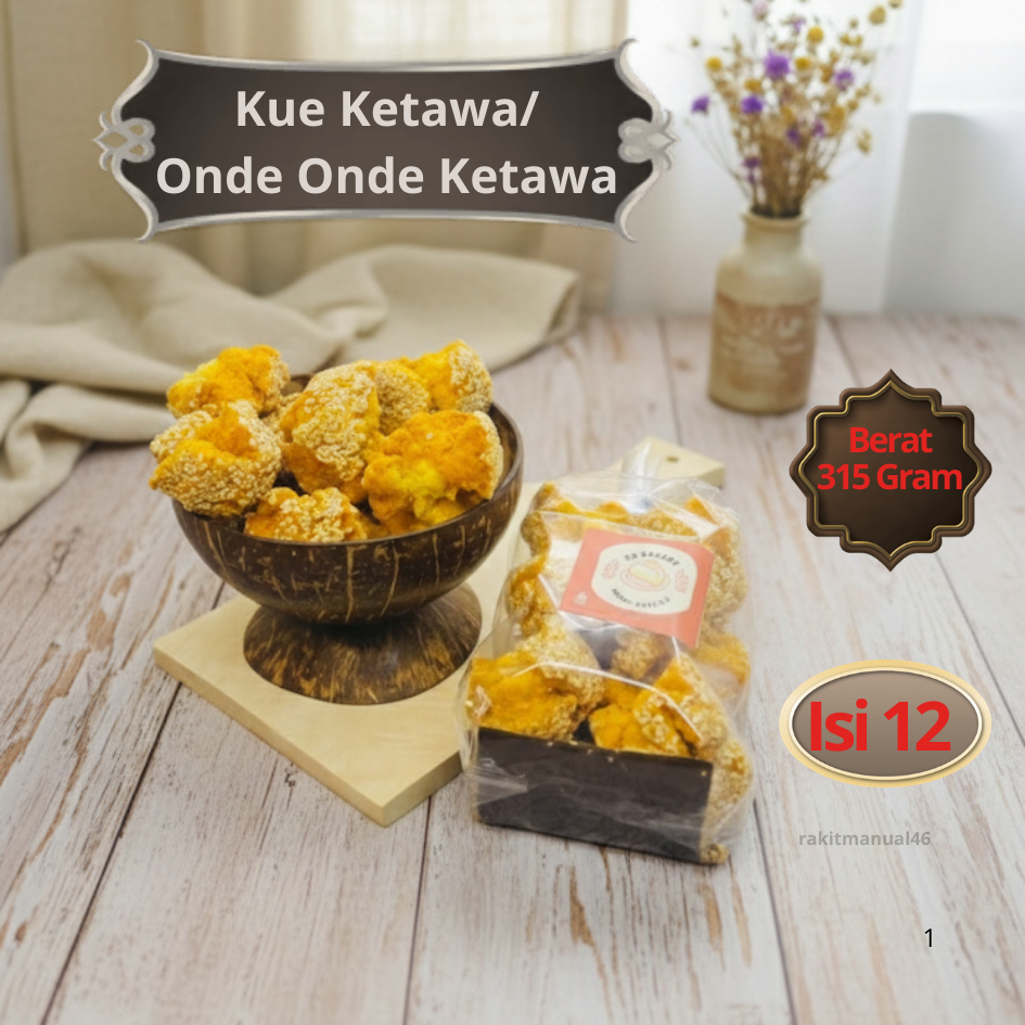 Kue Ketawa Besar / Onde2 Besar Isi 12 Biji Berat 315 gram