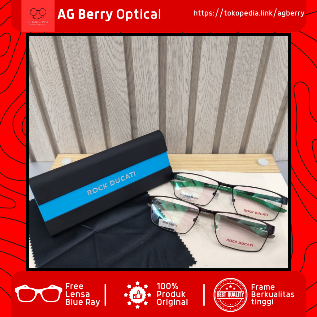 FRAME KACAMATA ROCK DUCATI ALUMUNIUM ORIGINAL