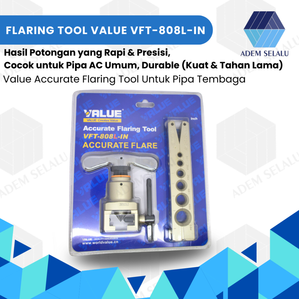 Flaring Tool Value VFT-808L-IN | Value Accurate Flaring Tool Untuk Pipa Tembaga | Flaring Tool Manua