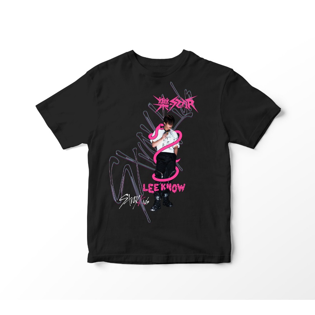 Kaos K-Pop Unisex | Outfit Idol Korea | Tshirt Fandom STRAY KIDS LEE KNOW ROCKSTAR
