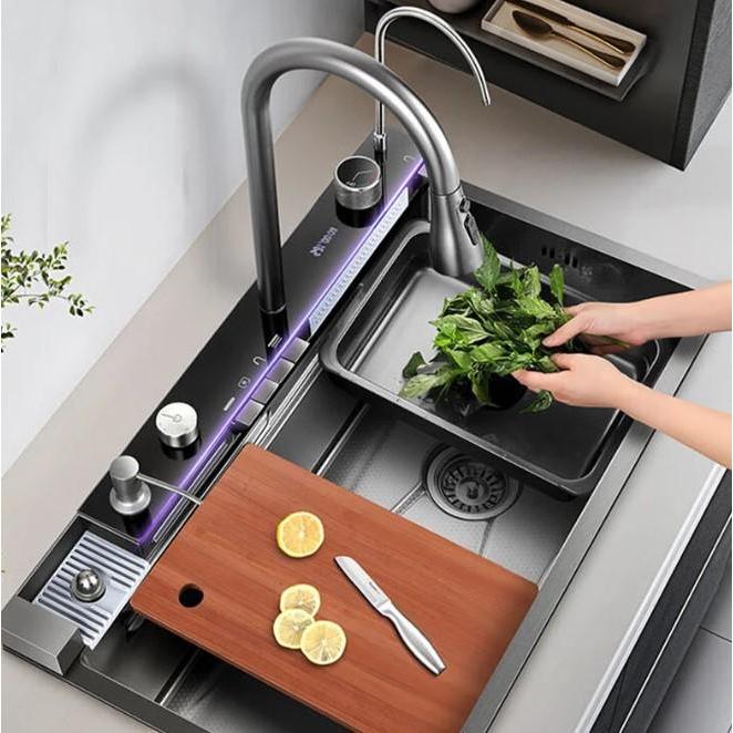 Kitchen Sink Modern Luxury Black Piano / Bak Cuci Piring 1 Lubang Stainless Steel  / Sink Cuci Pirin