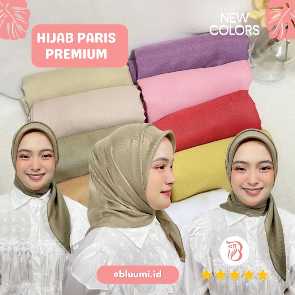 Hijab Segi Empat Varisha Paris Jadul Polos - Coklat Susu, Bahan Premium Lembut