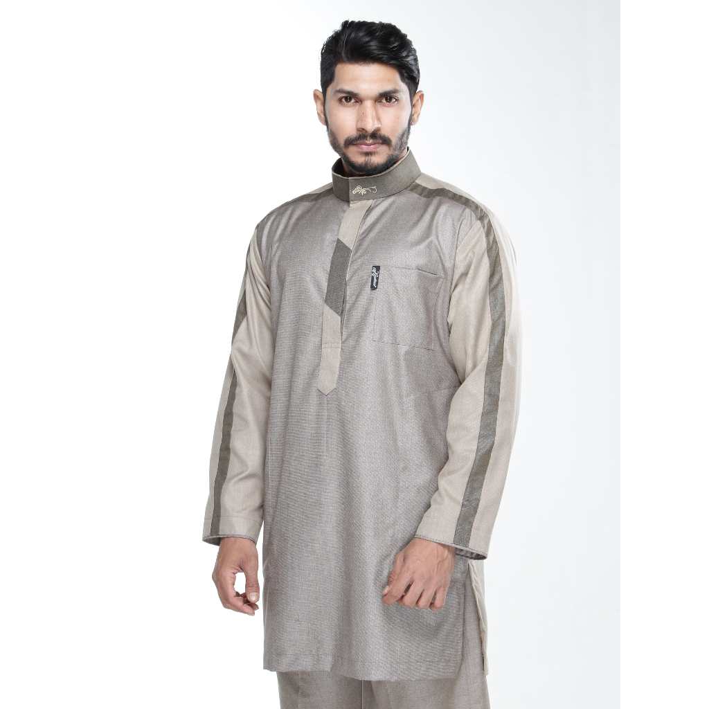 KAMILIANO GOLD 025 – LIGHT GRAY KURTA LENGAN PANJANG