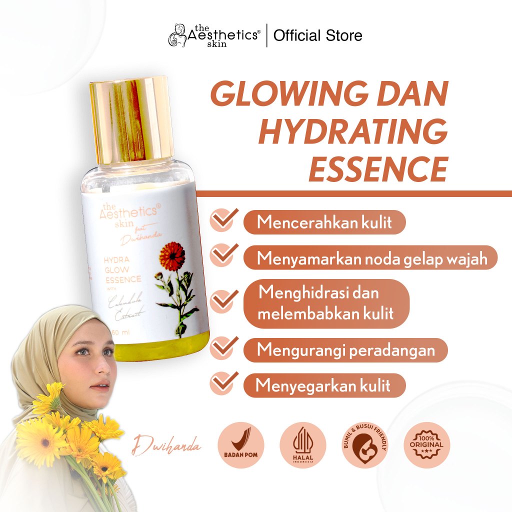 The Aesthetics Skin x Dwihanda LYF Hydra Glow Essence 60ml | Glowing & Hydrating Essence | Melembapk