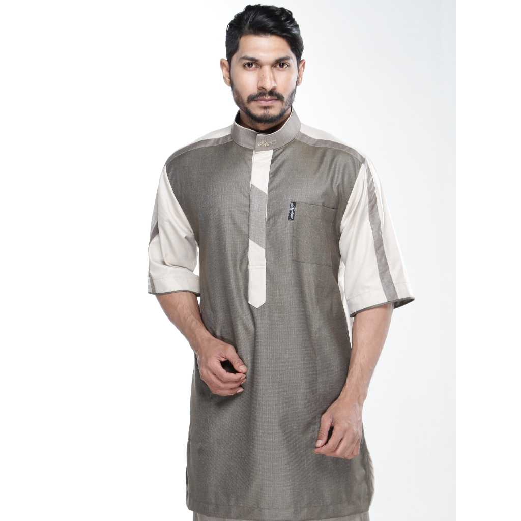 KAMILIANO GOLD 025 – DARK GRAY KURTA LENGAN PANJANG