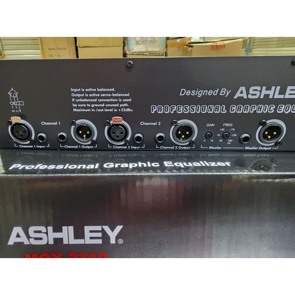 EQUALIZER ASHLEY MQX 2310 / MQX2310 OUTPUT SUBWOOFER ORIGINAL 2 x 31CH