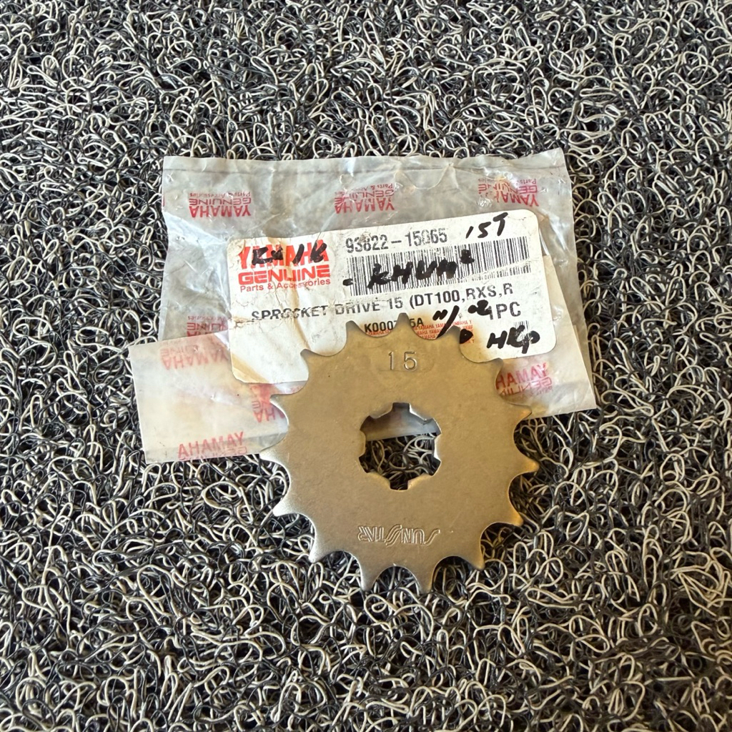 gear gir depan DT 100 RX 100 RXS ALFA 15T original yamaha 93822-15065