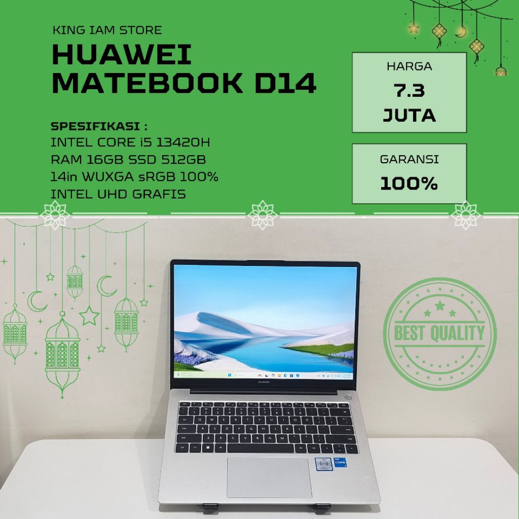 Huawei MateBook D14 2024 Intel Core i5-13420H RAM 16GB SSD 512GB 14" WUXGA 100% sRGB - Laptop Slim P