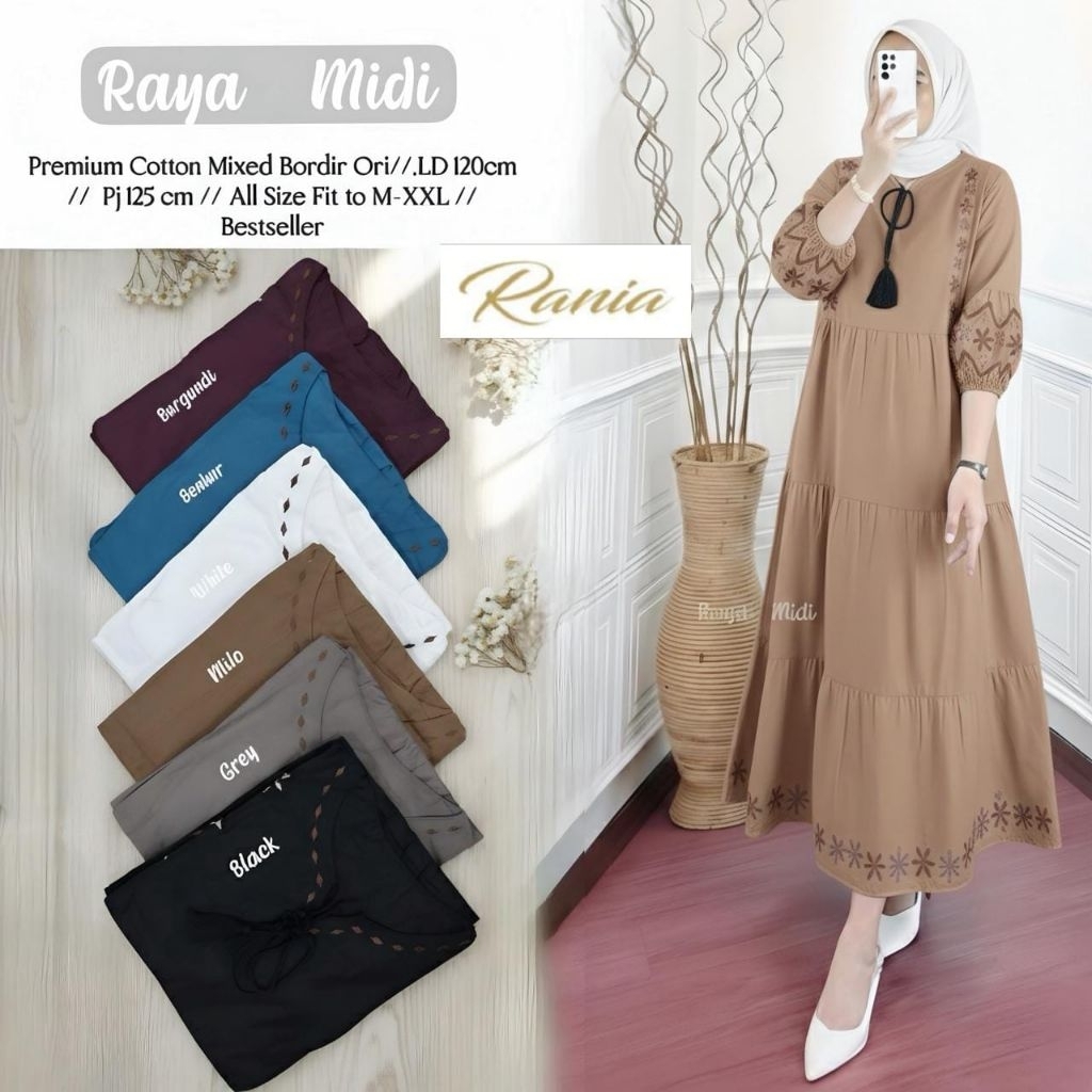 Raya Midi By Rania || Gamis Midi
