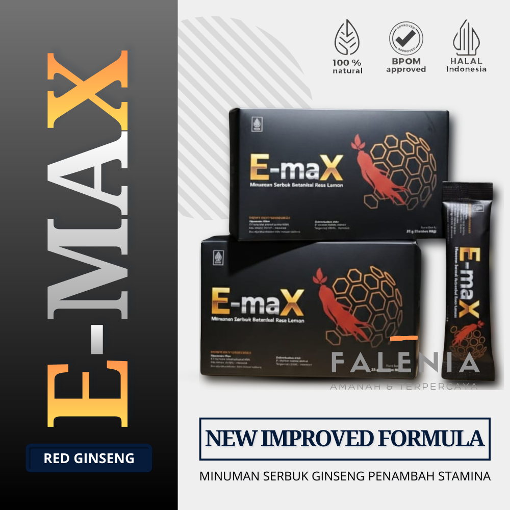 E MaX Minuman Serbuk Ginseng | Ginseng Korea Asli 100% | Penambah Stamina Pria - Vitalitas Pria Emax