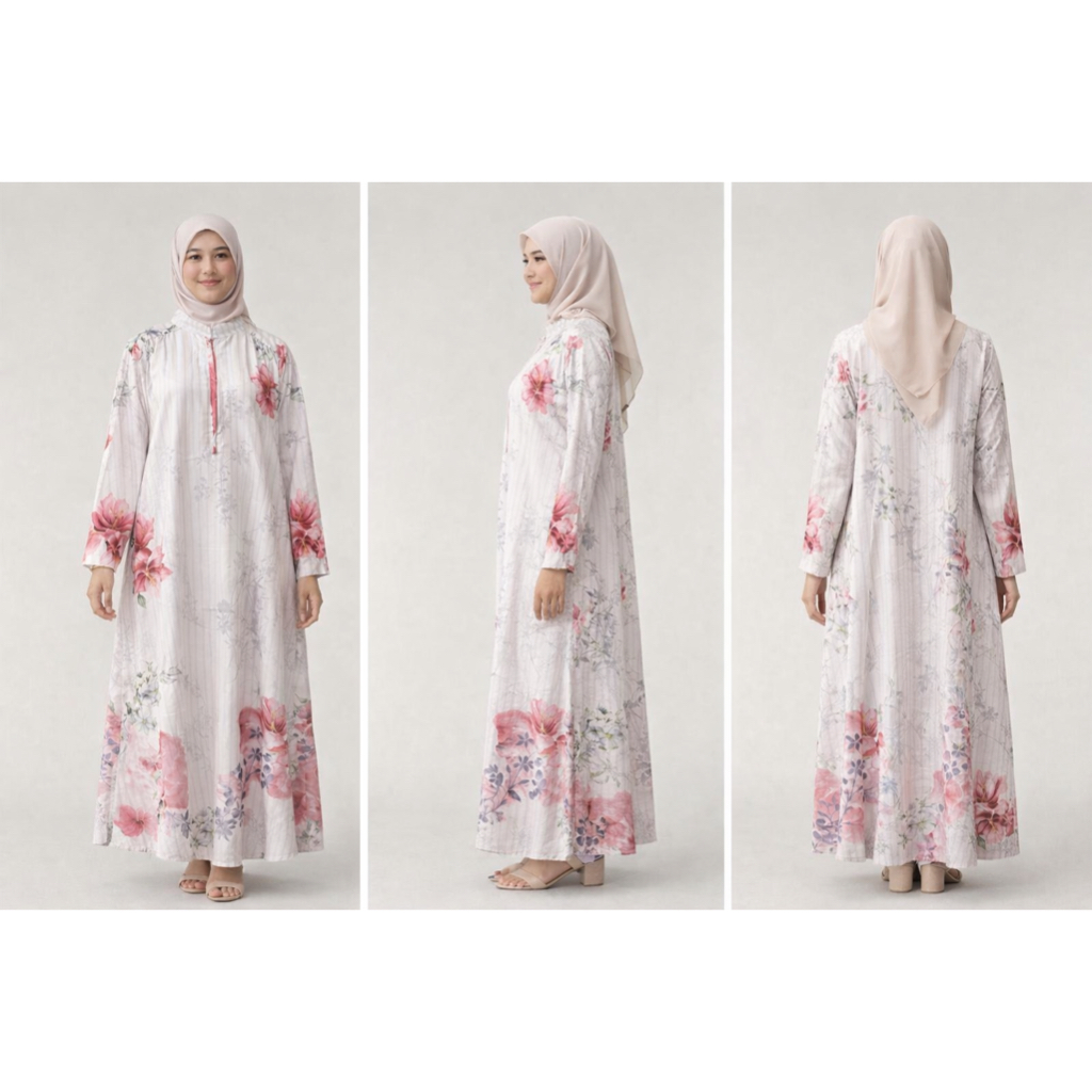 Pgmta Grosir Gamis Bunga Silk