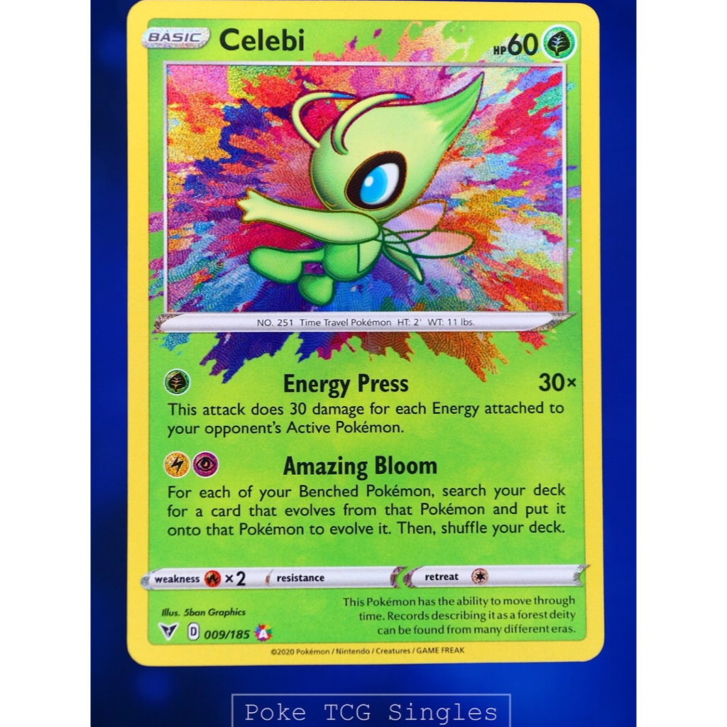 English Celebi Amazing Rare Holo 9 - Vivid Voltage - Kartu Pokemon TCG ENG
