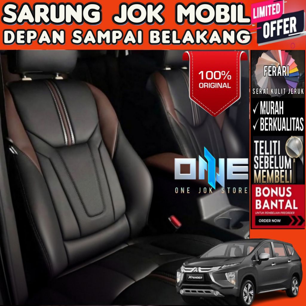 sarung jok mobil xpander sport cross ultimate exceed GLS GLX full 3 baris kulit free bantal leher 2