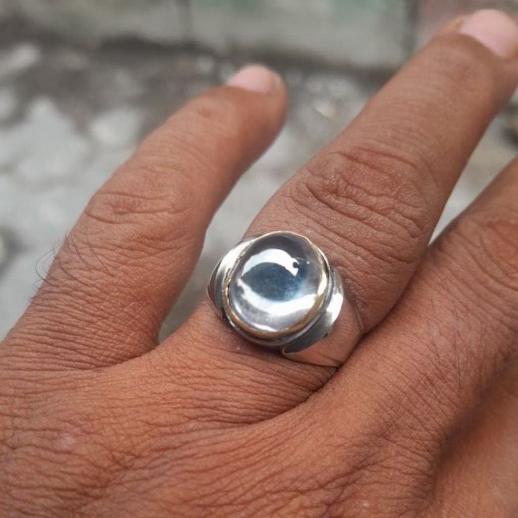 Cincin batu akik Kinyang air ring monel tanam