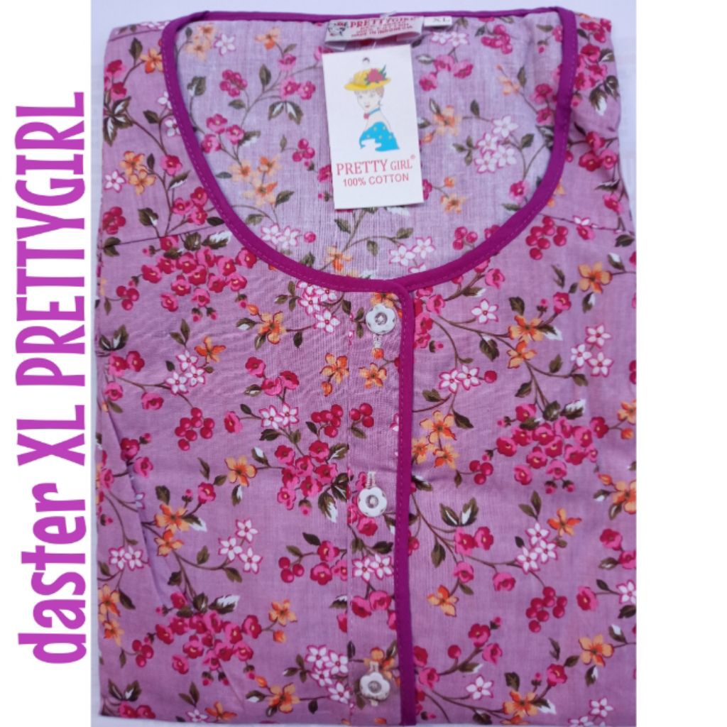 DASTER KATUN JUMBO XL MENYUSUI / DASTER KATUN JUMBO ADEM / BAJU TIDUR JUMBO / DASTER XL PRETTYGIRL