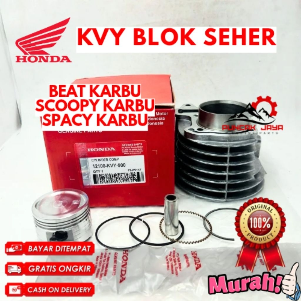 BLOK SEHER ORIGINAL HONDA KODE KVY,  BLOK BEAT KARBU, BLOK SEHER SCOOPY KARBU, BLOK SEHER SPACY KARB