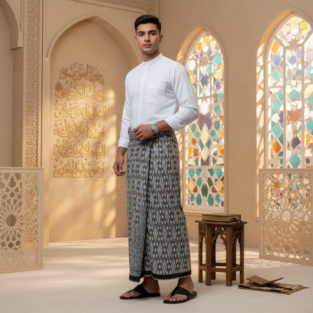 SARUNG AL BALAD/ALBALAD/AL -BALAD KAWUNG/KWG BAHAN MESRES JAHIT TENGAH (DOMPET)