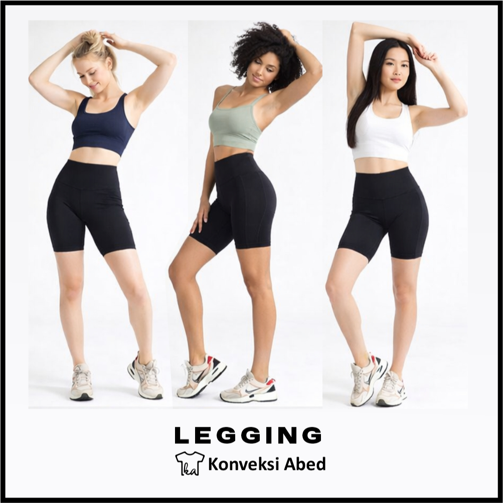 Celana Legging - Legging Premium Karet Ivanova 7/8 / Short pants Nyaman Dipakai Body Fit