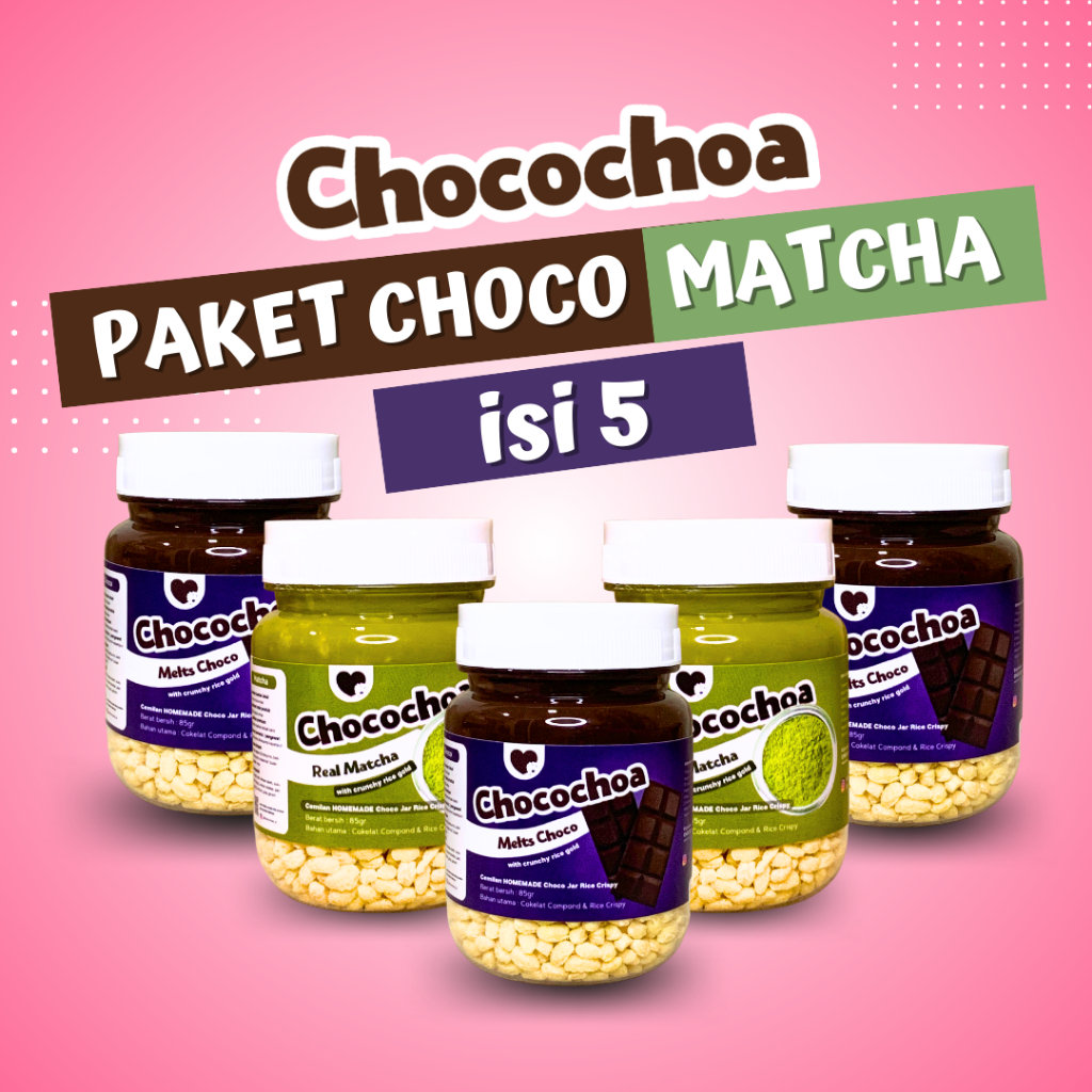 CHOCOMATCHA Snack Choco Jar Cemilan Manis Chocolate Leleh Rice Crispy
