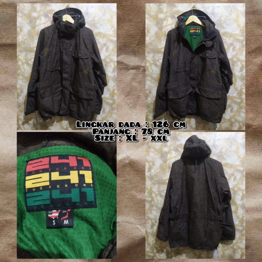 Jaket Parka Snowboard Warna Camo High Waterproof Second Original.