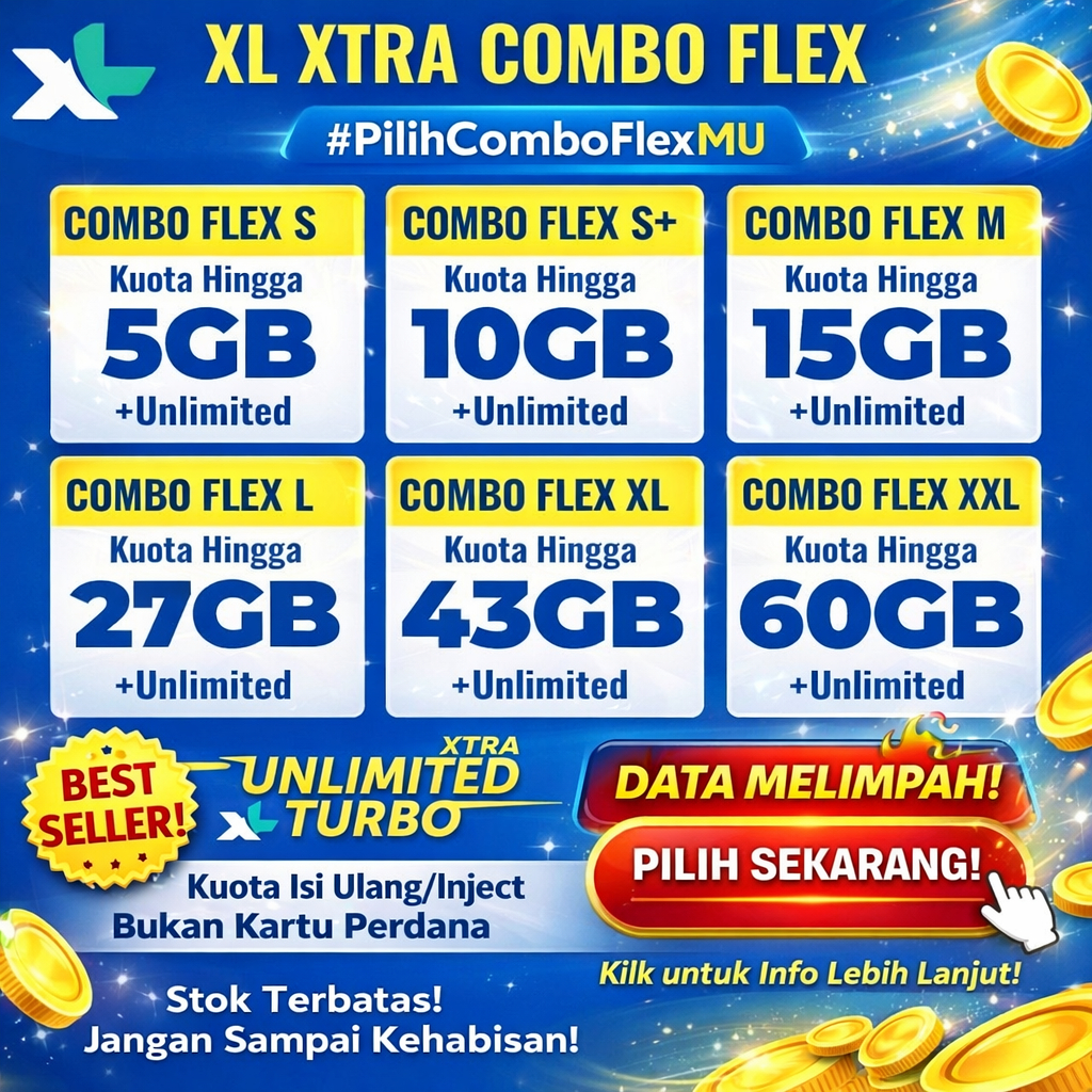 FAST RESPON MURAH KUOTA XL XTRA COMBO VIP + COMBO FLEX PLUS + COMBO LITE + XL HOTROD + PAKET AKRAB +