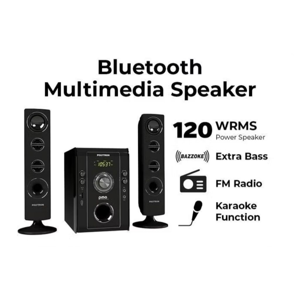 POLYTRON PMA 9526 Speaker Bluetooth Multimedia Garansi Resmi Original