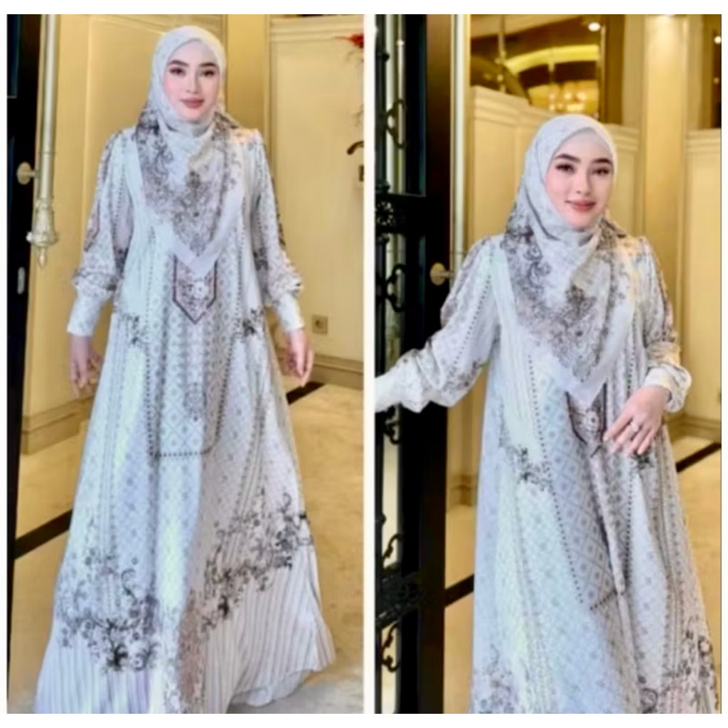 SALE AMBYAR SHELLASAUKIA READY GAMIS NOVITA Viral LEBARAN SET HIJAB SHELLASAUKIA GAMIS SUSUN TINGKAT