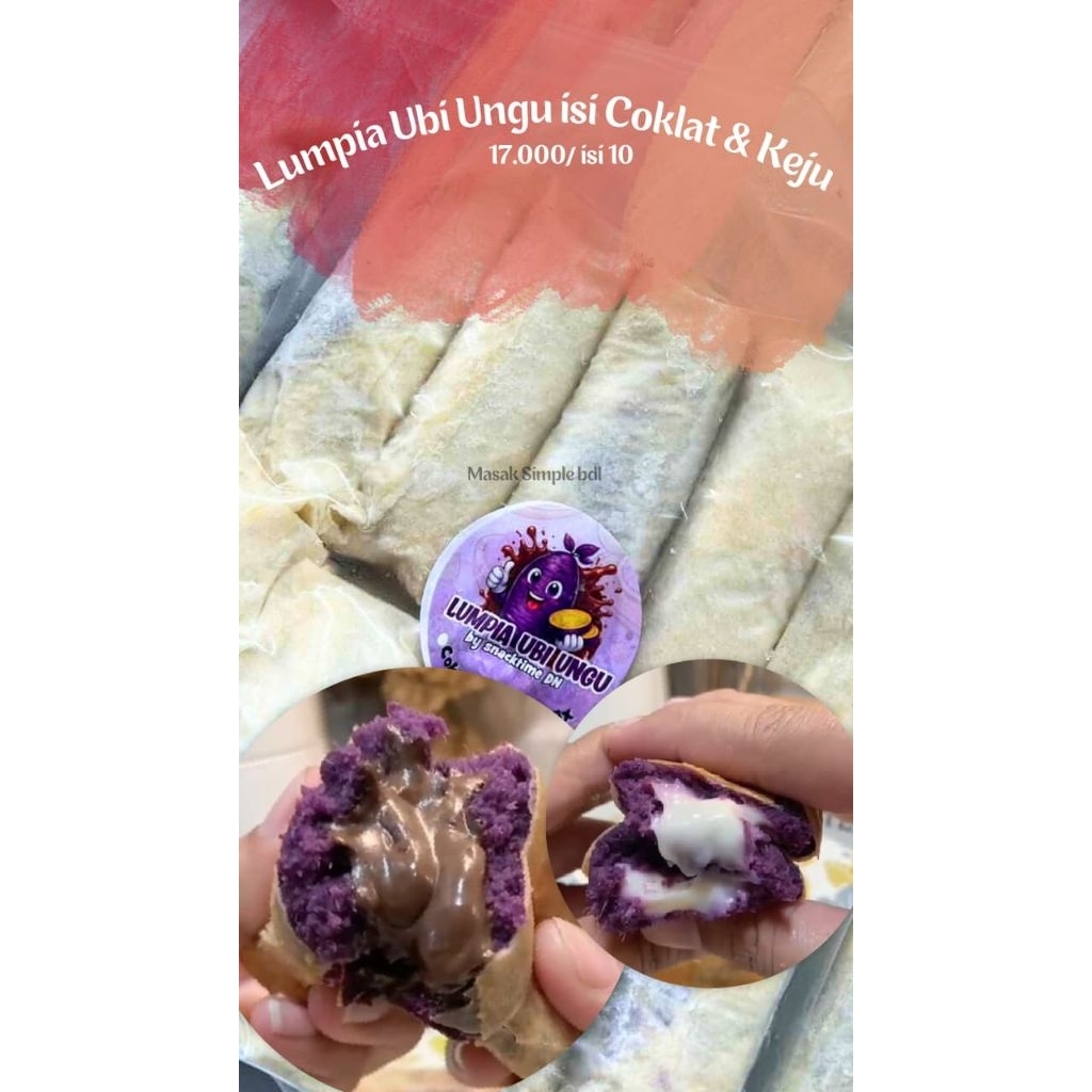 Lumpia Ubi Ungu isi 10 Frozen