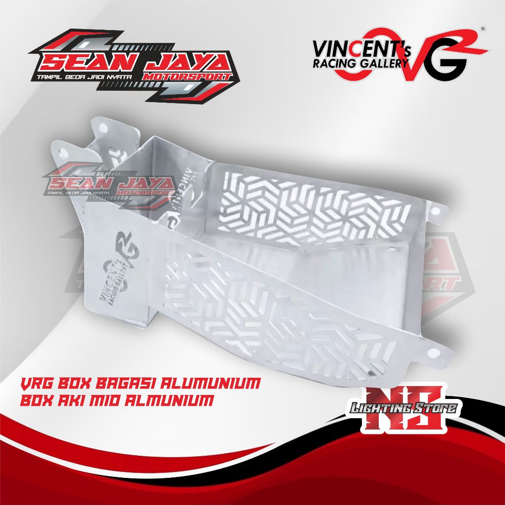 VRG Box Bagasi Almu Alumunium Box Aki Mio Almunium