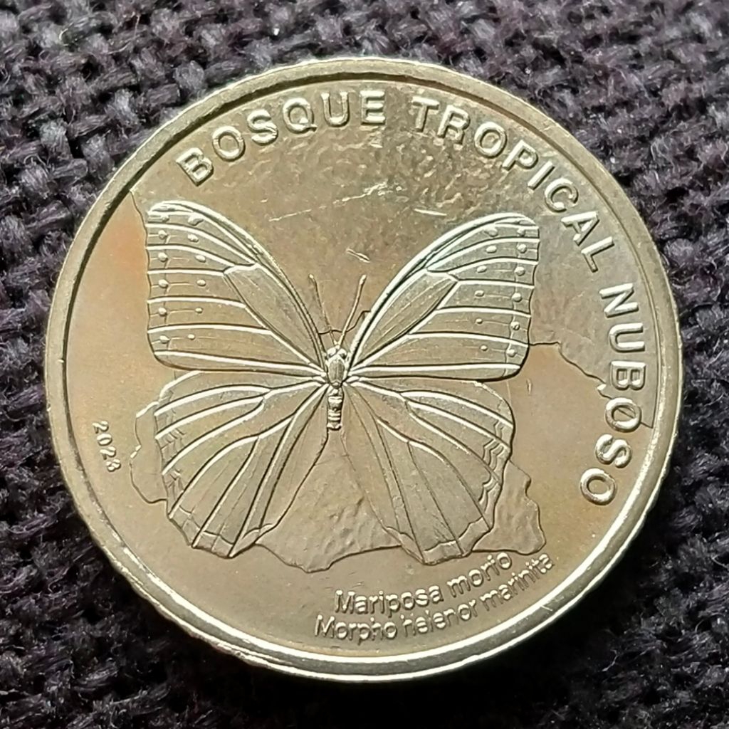 Koin Costa Rica 50 Colones Kupu Kupu 2023 Commemorative