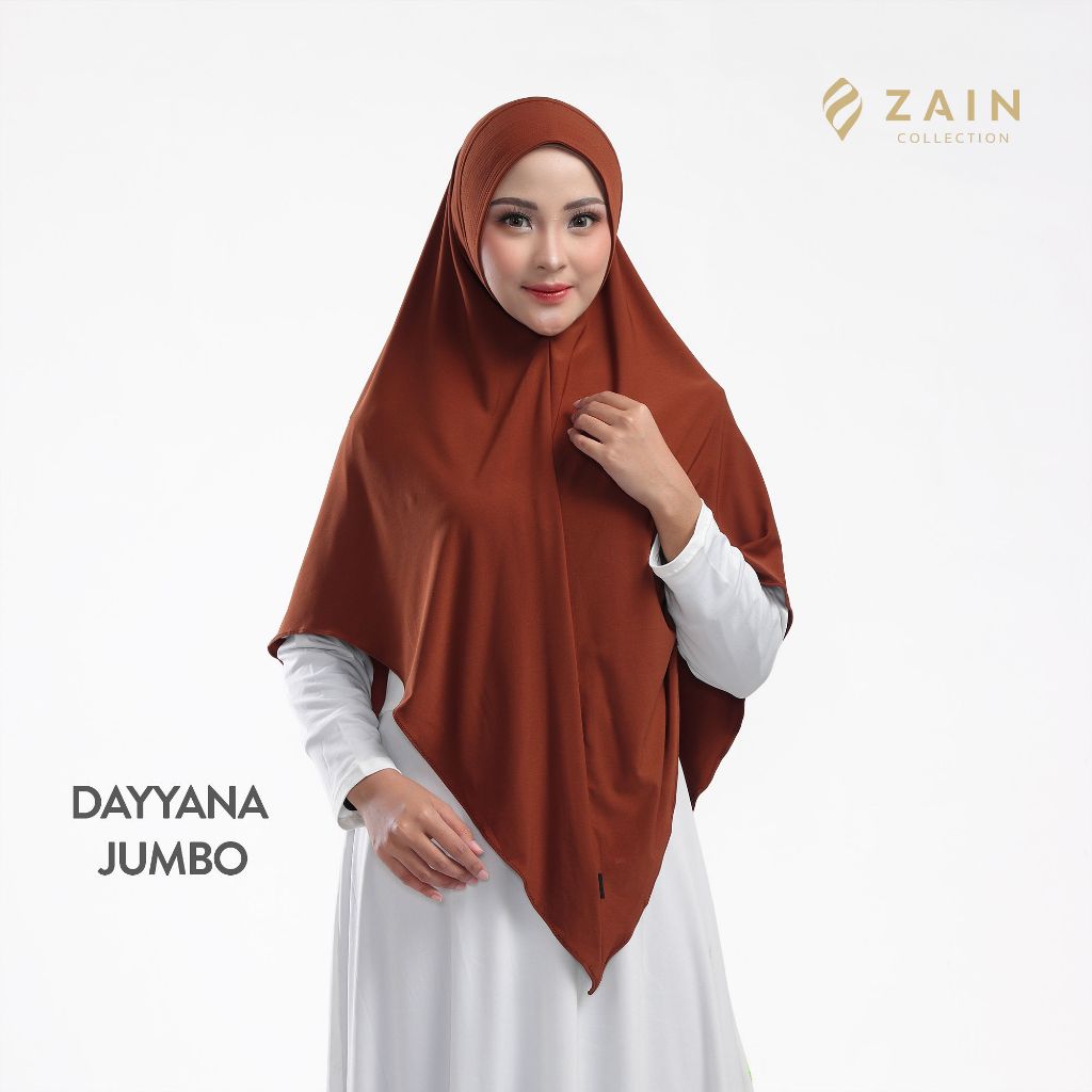 Hijab Syari Dayyana XL Soft Pad Jersey Korea Jumbo Instan Bergo Syari Adem Flowly Pet Soft Zain Coll