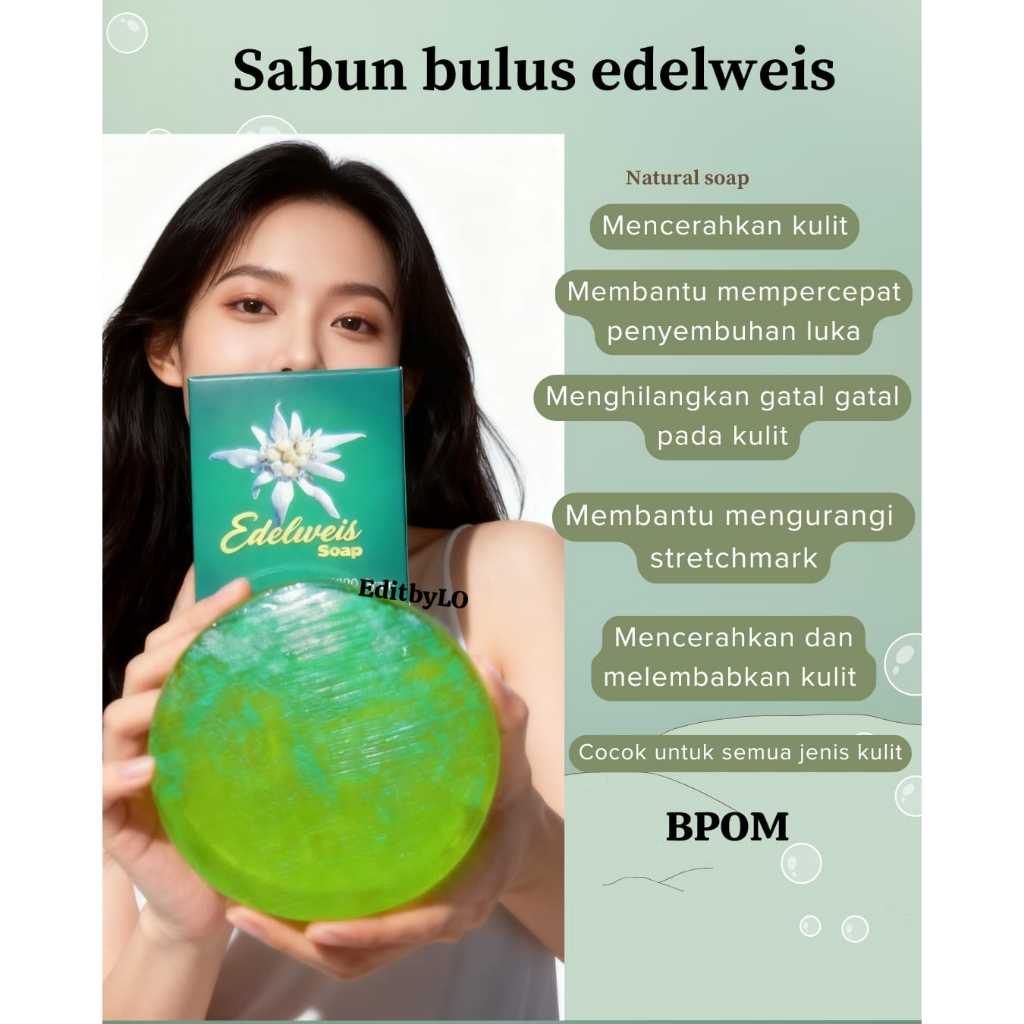 Sabun Edelweis Sabun Bulus Sabun Gatel Mencerahkan Melembapkan Pembesar Payudara Kenyal Padat Berisi