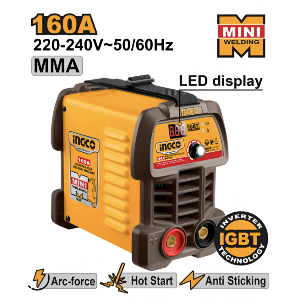 Mesin Las Mini IGBT Ingco ING-MMA16049 - Trafo Portable