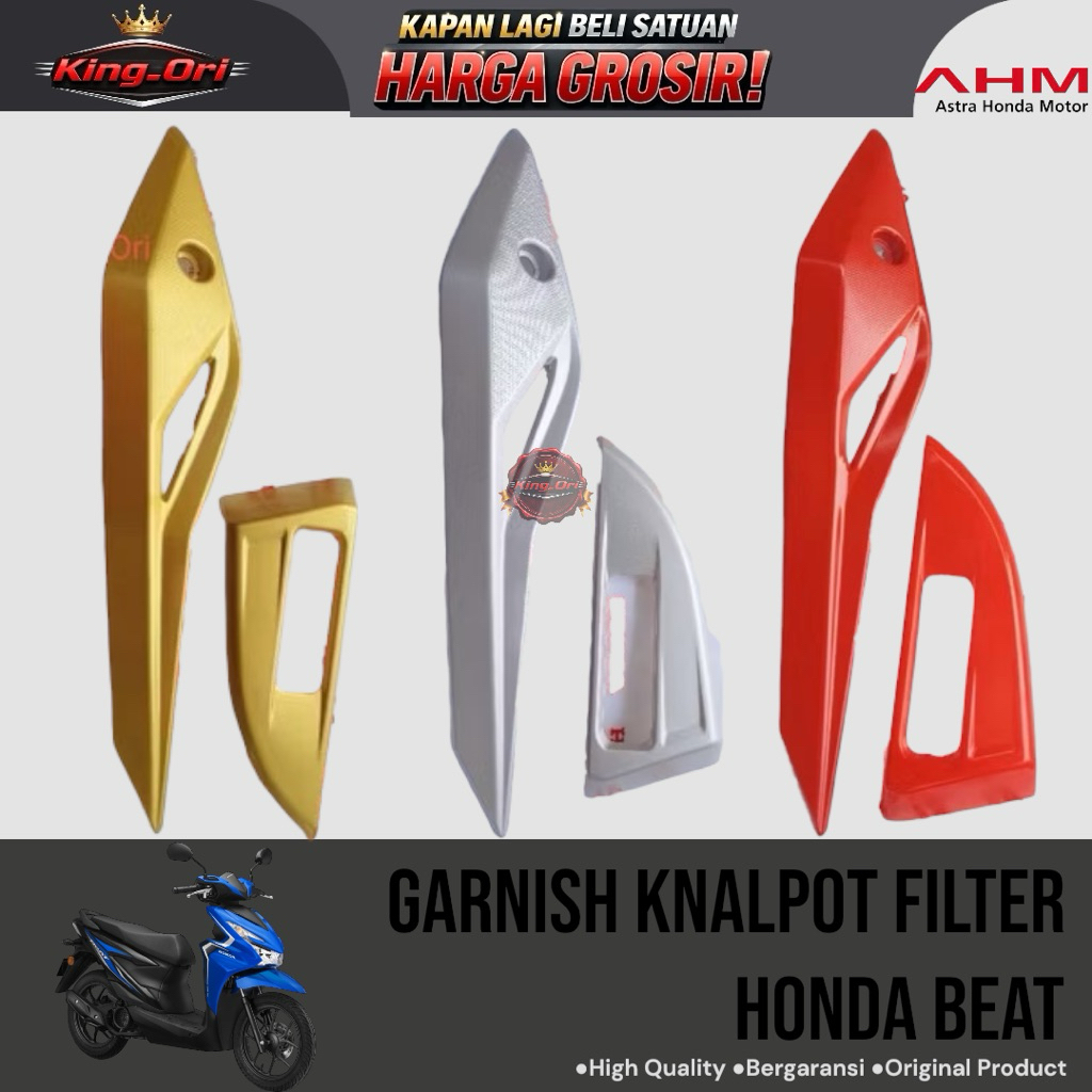 Garnish Knalpot Filter Honda Beat Deluxe Beat Street 2020-2024 Ori