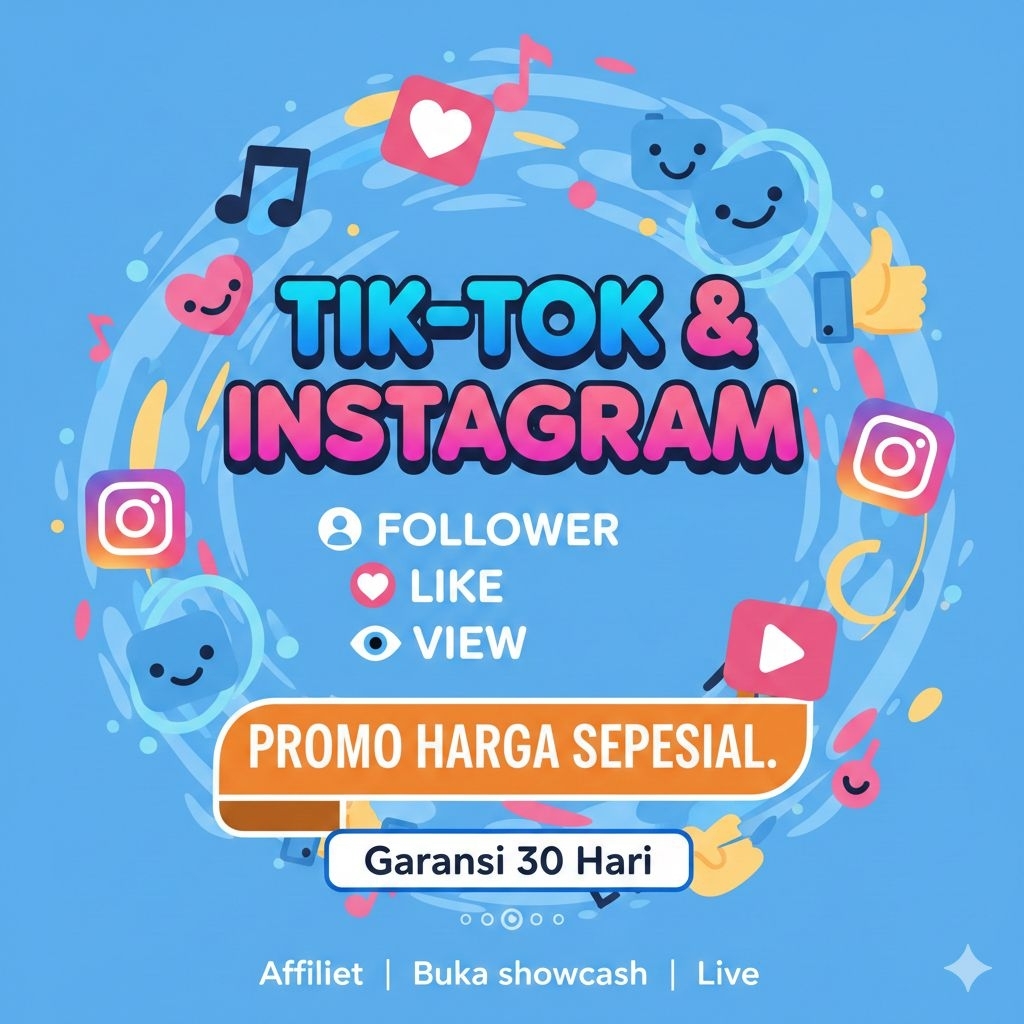 Followers Tiktok/Instagram, Like Tiktok/Instagram, View Tiktok/Instagram, Indonesia Reel Aktif Perma