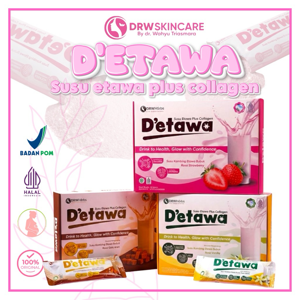 DRW Skincare D’etawa Susu Etawa plus Collagen Minuman Susu Kesehatan Herbal Susu Kambing dan Kolagen