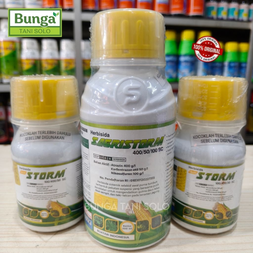 SAGRI STORM 100/400/50 SC - Herbisida Selektif Jagung Untuk Rumput Keras dan Lulangan Bahan Aktif Ni