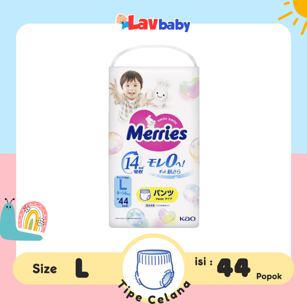 AS - Merries Premium L 44 L44 Pants Popok Celana