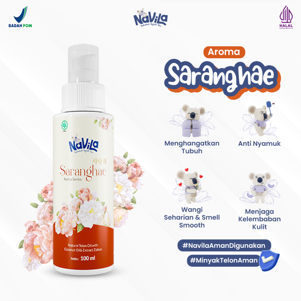 Navila - Telon Saranghae Minyak telon wangi dari navila original dengan aroma manis dan fresh bisa u