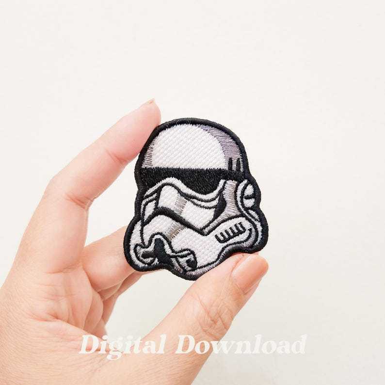 Space Trooper Embroidery Design Movie Patch langsung tempel lem setrika