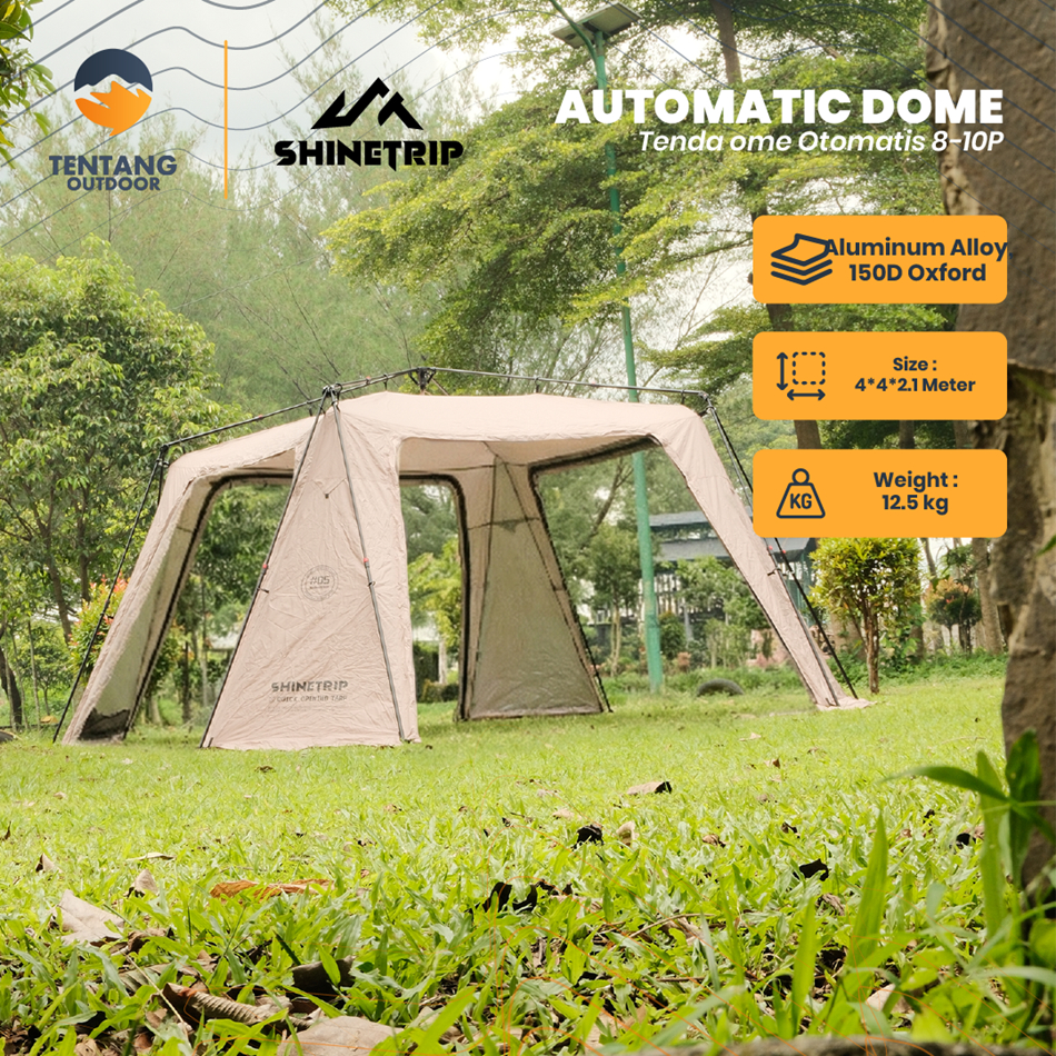 Tenda Dome Otomatis SHINETRIP 8-10P Camping Dome Auto Shelter Tent Canopy Outdoor
