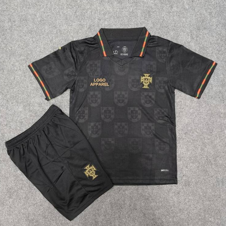 Setelan Jersey Sepak Bola Anak Special Edition / Seragam Olahraga Edisi Khusus Pl Kids Hitam Ronaldo