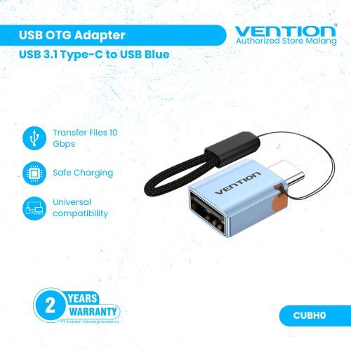 Vention OTG Adapter USB Type C 3.1 Flashdisk to iPhone dan Android - CUBH0