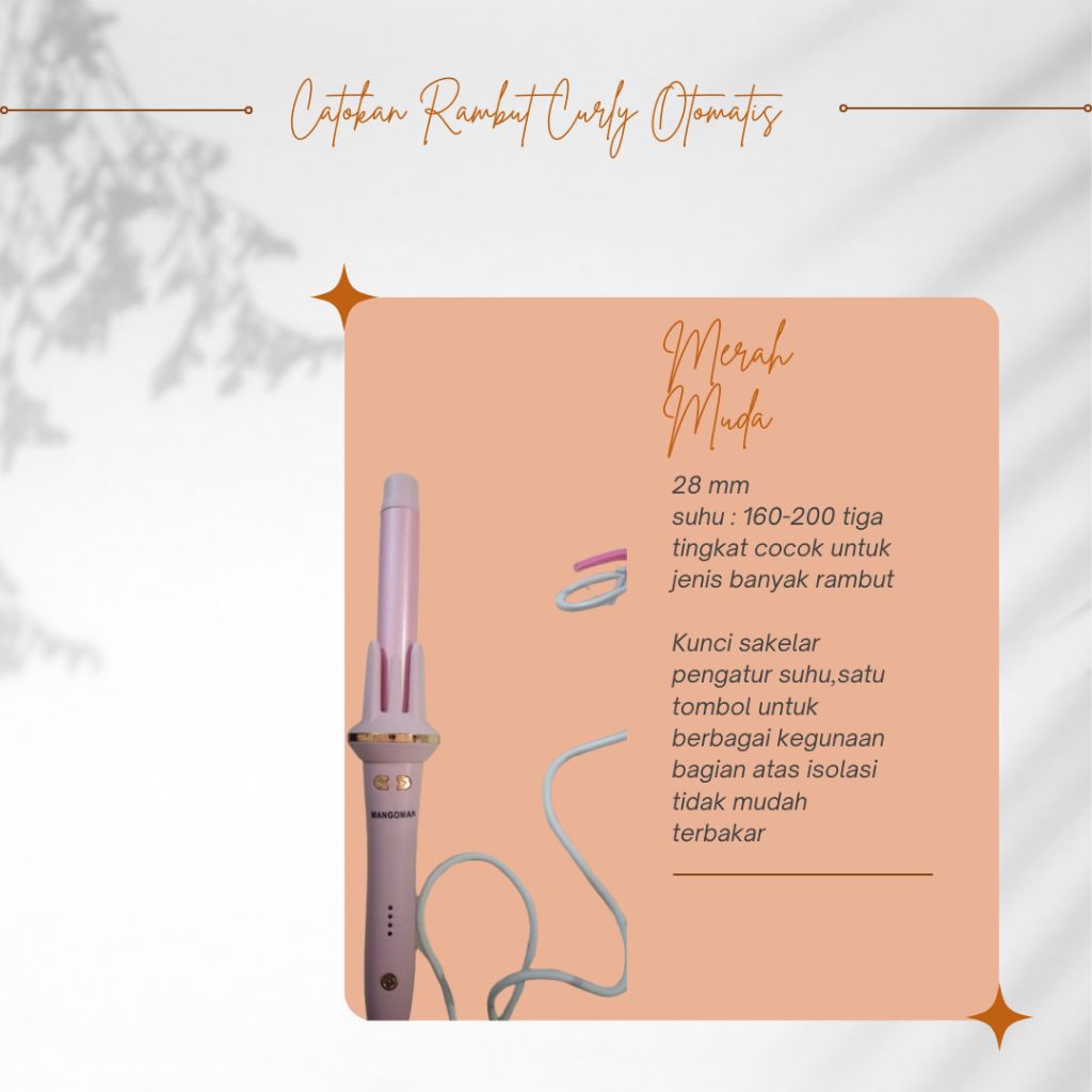 Catokan Rambut Otomatis 32mm Ceramic Tourmaline - Curly Hair Styler