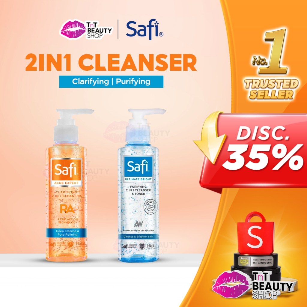 Safi White Expert Oil Control & Anti Acne 2in1 Cleanser & Toner 150ml | White Expert 2 in 1 Toner | 