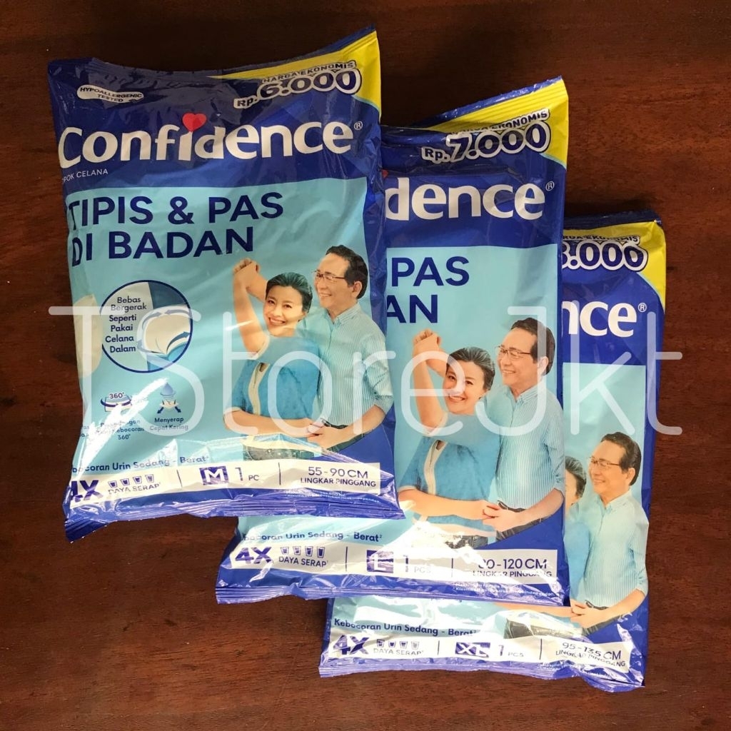 Confidence Tipis & Pas - Popok Celana Dewasa Satuan