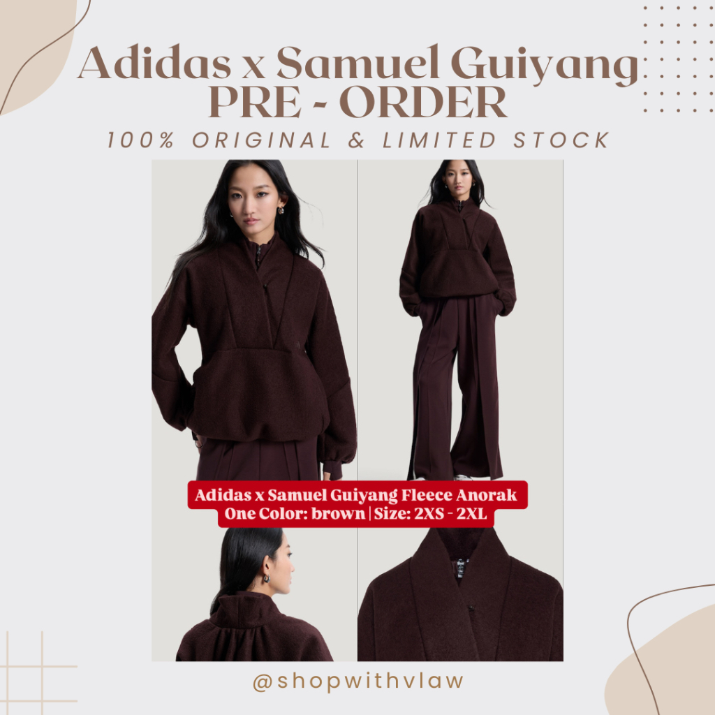 [FAST PO] Adidas x Samuel Guiyang Fleece Anorak Top Original